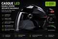 Casque LED Premium pour Vélo & Trottinette Électrique | Double Visière & Feu Arrière Rechargeable