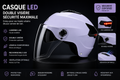Casque LED Premium pour Vélo & Trottinette Électrique | Double Visière & Feu Arrière Rechargeable