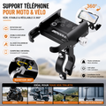 📱 Support Téléphone Moto & Vélo 360° – Aluminium Renforcé
