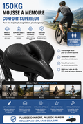 Selle Vélo Confort XXL – Mousse à Mémoire de Forme, Ergonomique & Anti-Chocs